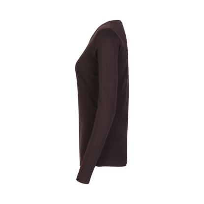 ID 0509 Interlock T-shirt med lange ærmer, dame, mørk bordeaux
