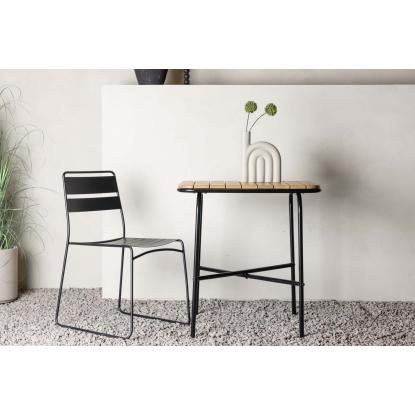 Venture Design Holmbeck cafébord, sort/natur, 88 x 70 cm