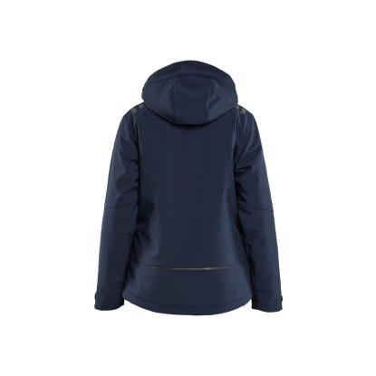 Blåkläder 4751 dame letforet vinter softshelljakke, mørk marineblå/hi-vis gul
