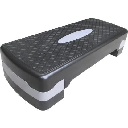 Viking Sports aerobic step, højdejusterbar, sort/grå, 67 x 28 cm