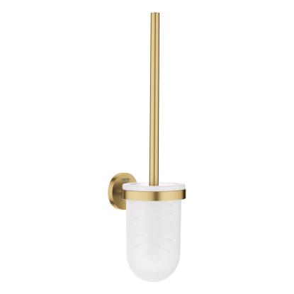 GROHE Essentials toiletbørste med glasholder til væg, børstet cool sunrise messing