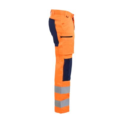 Blåkläder 1585 high vis buks med stretch, hi-vis orange/marineblå