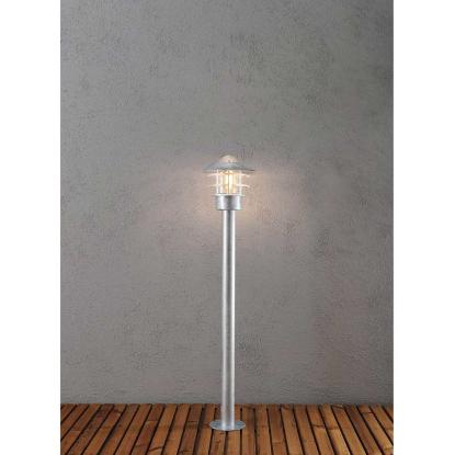 Konstsmide Modena bedlampe, IP23, Ø27 x 98 cm, galvaniseret