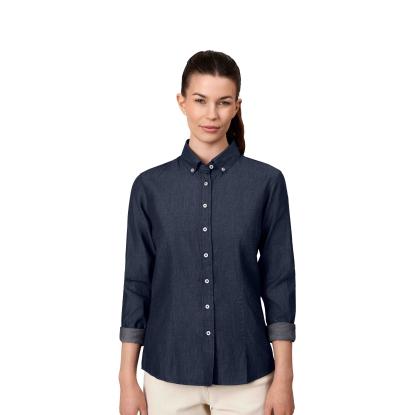 Seven Seas SS770 Soft Denim skjorte, modern, dame, indigo