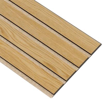 I-Wood Medio+ 4-lamel akustikpanel, klar olieret, beige filt og sort kerne, egefiner, 17 x 300 mm