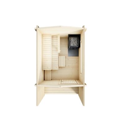 Luoman Lillevilla Riekko udendørs sauna med terrasse - 5,9 m²