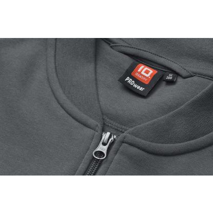 ID PRO Wear 0366 sweat cardigan, silver grey