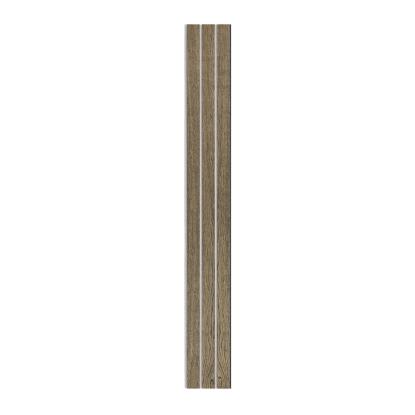 I-Wood Basic 3-lamel akustikpanel, sort olieret, grå filt og sort kerne, egefiner, 17 x 300 mm 