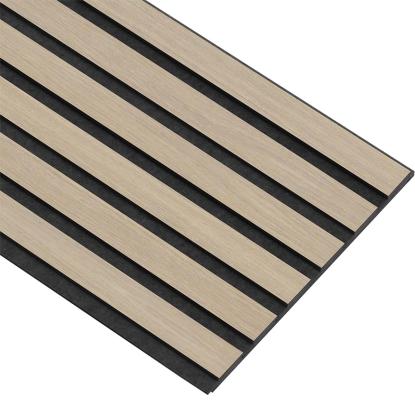 I-Wood Basic Original akustikpanel, hvid olieret, sort filt og sort kerne, egefiner, 17 x 300 mm 