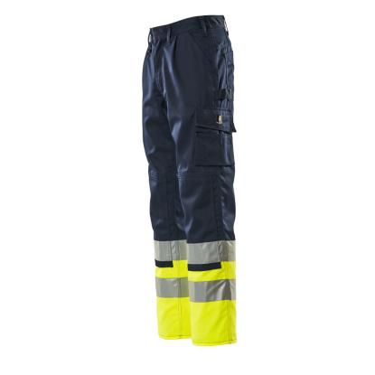 MASCOT SAFE COMPETE Patos arbejdsbukser med knælommer, marine/hi-vis gul