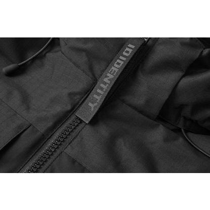 ID 0842 Hooded vinterjakke, sort