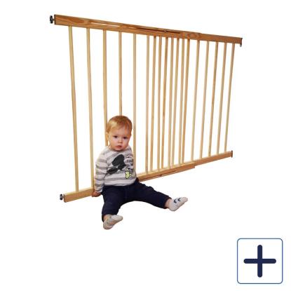 Børnegitter, træ, justerbar bredde 52-72 cm