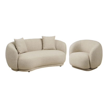 Hawkes 2,5 personers sofa og loungestol, sand