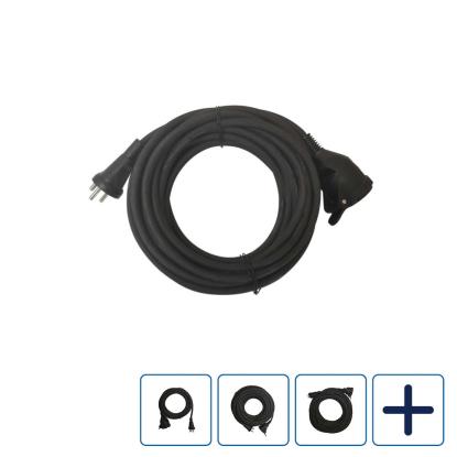 E-Line kabelsæt med jord, 3G1,5 mm², sort