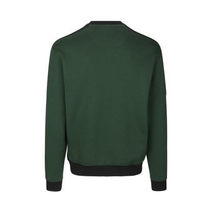 ID PRO Wear 0362 sweatshirt med kontrast, flaskegrøn