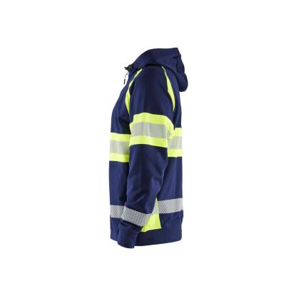 Blåkläder 3552 high vis hættetrøje, marineblå/hi-vis gul