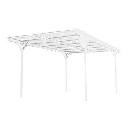 Westmann Helsinki carport, fladt tag, hvid, 232 x 305 x 503 cm - 15 m²