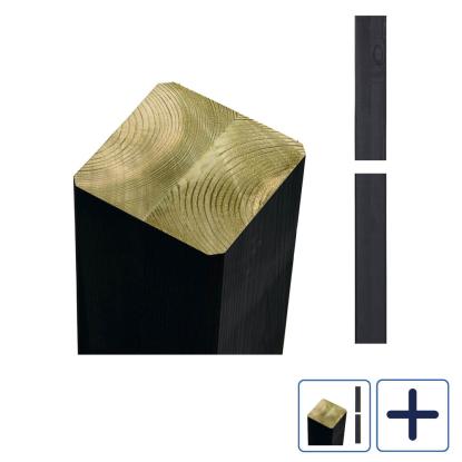PLUS omlimet stolpe/drager, sort/fyr