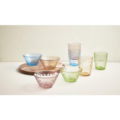 aida Mosaic vandglas, 34 cl, flerfarvet - 4 stk.