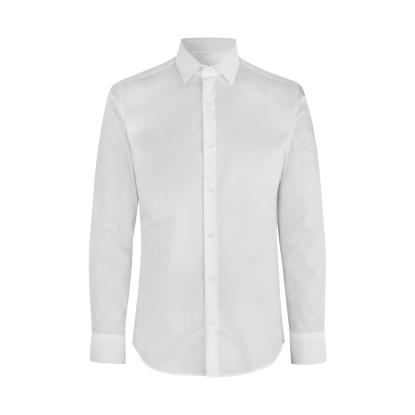 Seven Seas SS402 Poplin skjorte, slim, hvid
