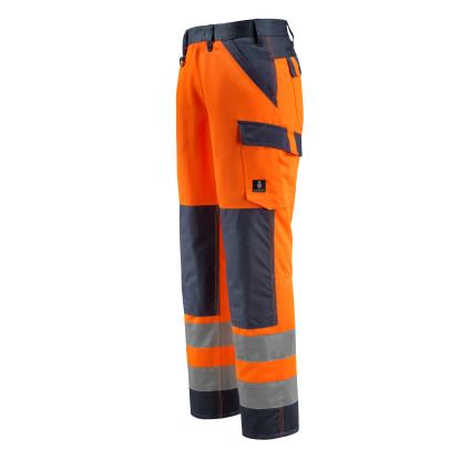 MASCOT SAFE LIGHT Maitland arbejdsbukser med knælommer, hi-vis orange/mørk marine