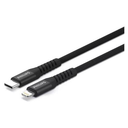 Philips USB kabel til Apple USB-C til Lightning, sort, 2 meter