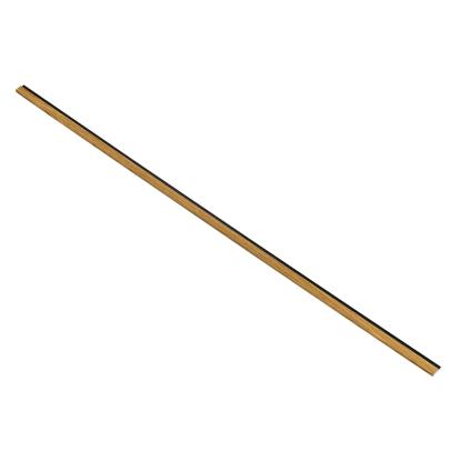 I-Wood afslutningsliste til akustikpanel, brun olieret, sort filt og lys kerne, egefiner, 16 x 42 mm