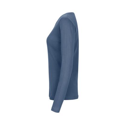 ID 0509 Interlock T-shirt med lange ærmer, dame, indigo