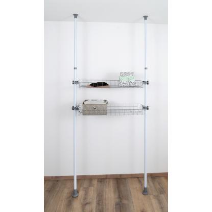 WENKO Hercules trådkurve, 94 x 38 x 8 cm, hvid - 2 stk.
