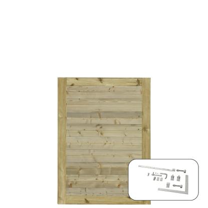PLUS Plank enkeltlåge inkl. beslag, nåletræ