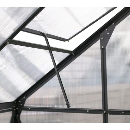 Westmann Flora 68 drivhus, aluminium/polycarbonat, antracitgrå - 4,84 m²