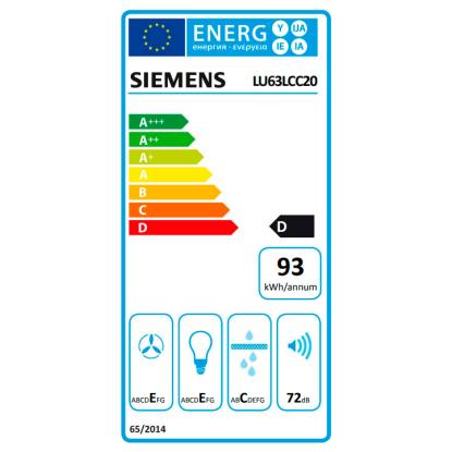 Siemens iQ300 skabsintegreret emhætte LU63LCC20, hvid, 60 cm