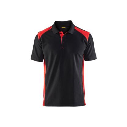 Blåkläder 3324 poloshirt, sort/rød