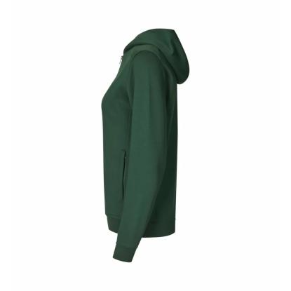 ID PRO Wear CARE 0389 hættetrøje med lynlås, dame, flaskegrøn