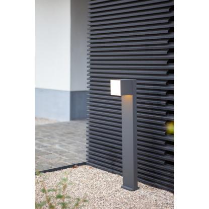 LUTEC CUBA udendørs LED bedlampe, 1 lyskilde, H75 cm, IP54, mat sort