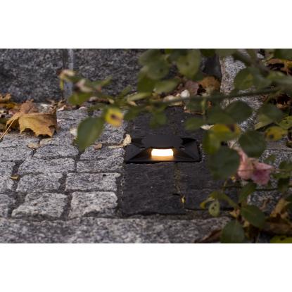 Norlys Rena LED nedgravningsspot, firkant, GU10, IP68, sort