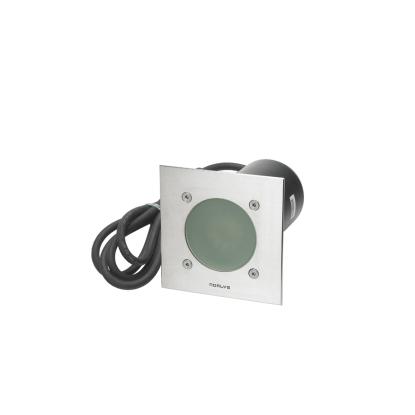 Norlys Rena LED nedgravningsspot, firkant, GU10, IP68, stål/frostet