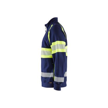 Blåkläder 3551 high vis sweatshirt, marineblå/hi-vis gul