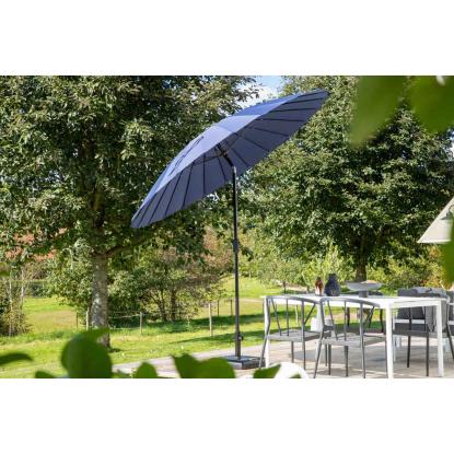 Venture Design Palmetto parasol med tilt, sort/blå, Ø270 cm