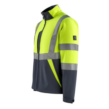 MASCOT SAFE LIGHT Kiama softshell jakke, hi-vis gul/mørk marine