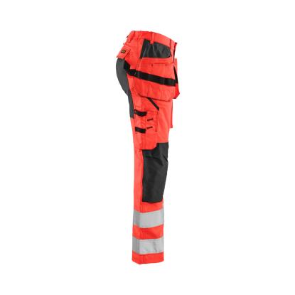 Blåkläder 7163 dame high vis buks med stretch, hi-vis rød/sort