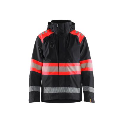 Blåkläder 4420 high vis skaljakke, sort/hi-vis rød