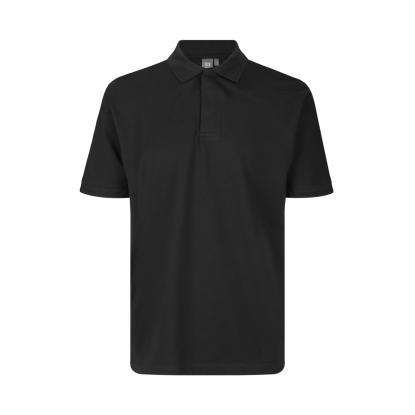 ID PRO Wear 0330 poloshirt med trykknap, sort