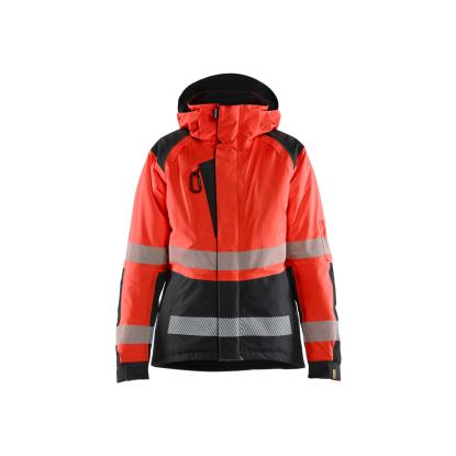 Blåkläder 4456 dame high vis vinterjakke, hi-vis rød/sort