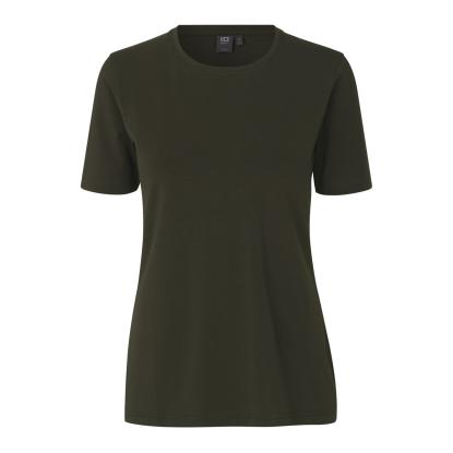ID 0595 Stretch T-shirt, komfort, dame, oliven