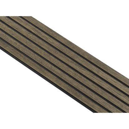 I-Wood Medio+ Original akustikpanel, sort olieret, sort filt og lys kerne, egefiner, 16 x 300 mm