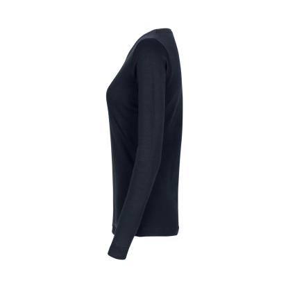 ID 0509 Interlock T-shirt med lange ærmer, dame, navy