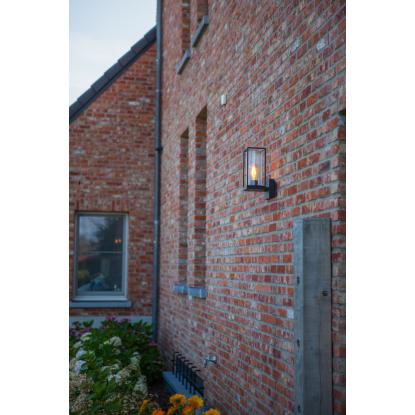 LUTEC FLAIR udendørs væglampe, H31,3 cm, E27, IP44, sort