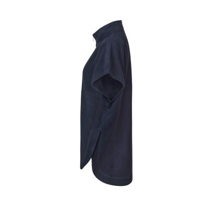 ID 0808 fleece tunika med korte ærmer, unisex, navy