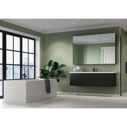 Fibo Colour vådrumspanel med 60 x 60 cm fliselook, 10 x 600 x 2400 mm, olivegreen extra matt